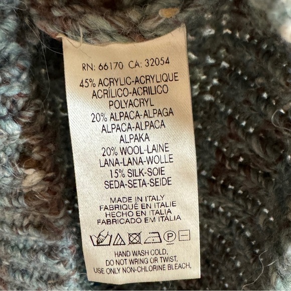 Anthropologie Moth Alpaca Marled Chunky Knit Mockneck Sweater, Size XS - Picture 9 of 9